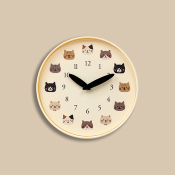 Cream Style ins Wall Clock Nordic Silent Fashion Simple Personality Color-Blocking Clock for Home Use