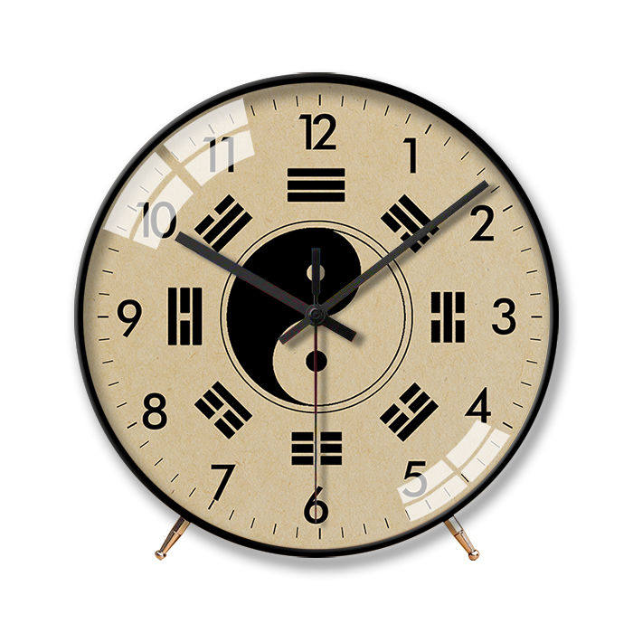 Bagua Clock, Tai Chi Clock, Compass, Creative New Chinese Style Retro Clock, Decorative Silent Clock