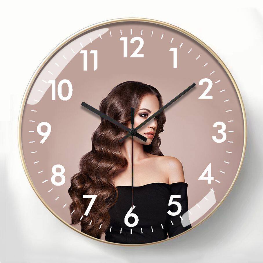 Fashionable Hair Salon Wall Clock, Barber Shop Wall Clock, Beauty Salon Creative Studio Quartz Clock, Decorative Clock
