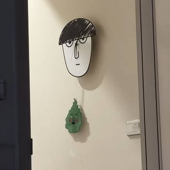 Pot Lid Head Leader Kageyama Masafu Psychic Energy 100% Wall Clock Fan Art Superpower Swinging Personality Creative Clock