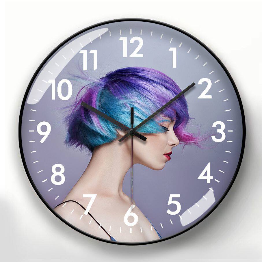 Fashionable Hair Salon Wall Clock, Barber Shop Wall Clock, Beauty Salon Creative Studio Quartz Clock, Decorative Clock