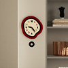 Clocks, Wall Clocks, Living Room Decorative Clocks, Wall-Mounted Clocks, 2024 New Models, Simple Modern Trendy High-End Style, No Drilling Required