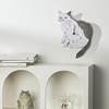 Japanese Unicom Matsuo Meishan Designer Collaboration Cat and Bird Shaped Ornament Wall Clock