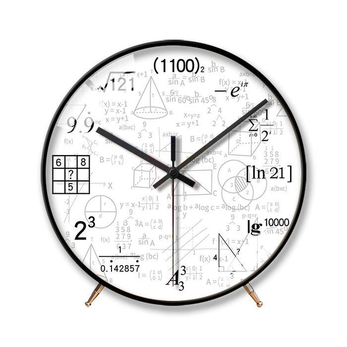 Creative Math Desk Clock Quartz Clock Science Master Digital Simple Formula Clock Training Classroom Silent Clock