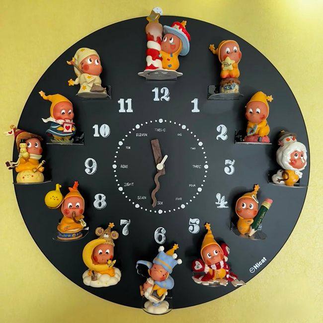 Blind Box Wall Clock Blackboard Iron Magnet Magnetic Wall Hanging DIY Clock Art Table Living Room Home Decoration