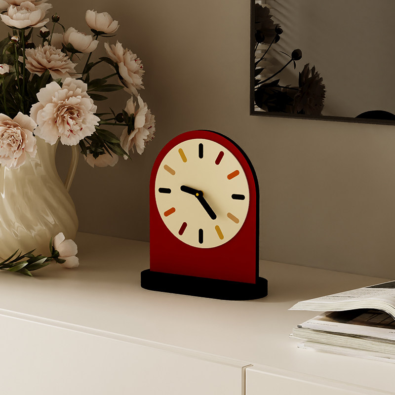 Modern Minimalist Internet-Famous Desktop Creative Ultra-Quiet Clock Table Clock Room Decoration 2023 Designer New Model