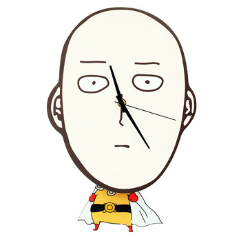 Anime One Punch Superman Sawyer Acrylic Cute Creative Wall Clock Swing Personalized Clock Art Wall Watch