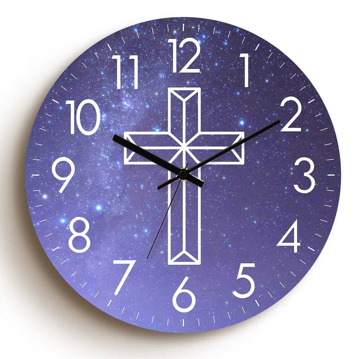 Creative Cross Living Room Wall Clock Bedroom Wall Hanging Silent Clock Simple Living Room Bedroom Silent Watch