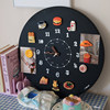 Retro Blackboard Wall Clock Magnet Pastoral DIY Magnetic Wall Hanging High-End Art Clock Living Room Home Decoration Clock