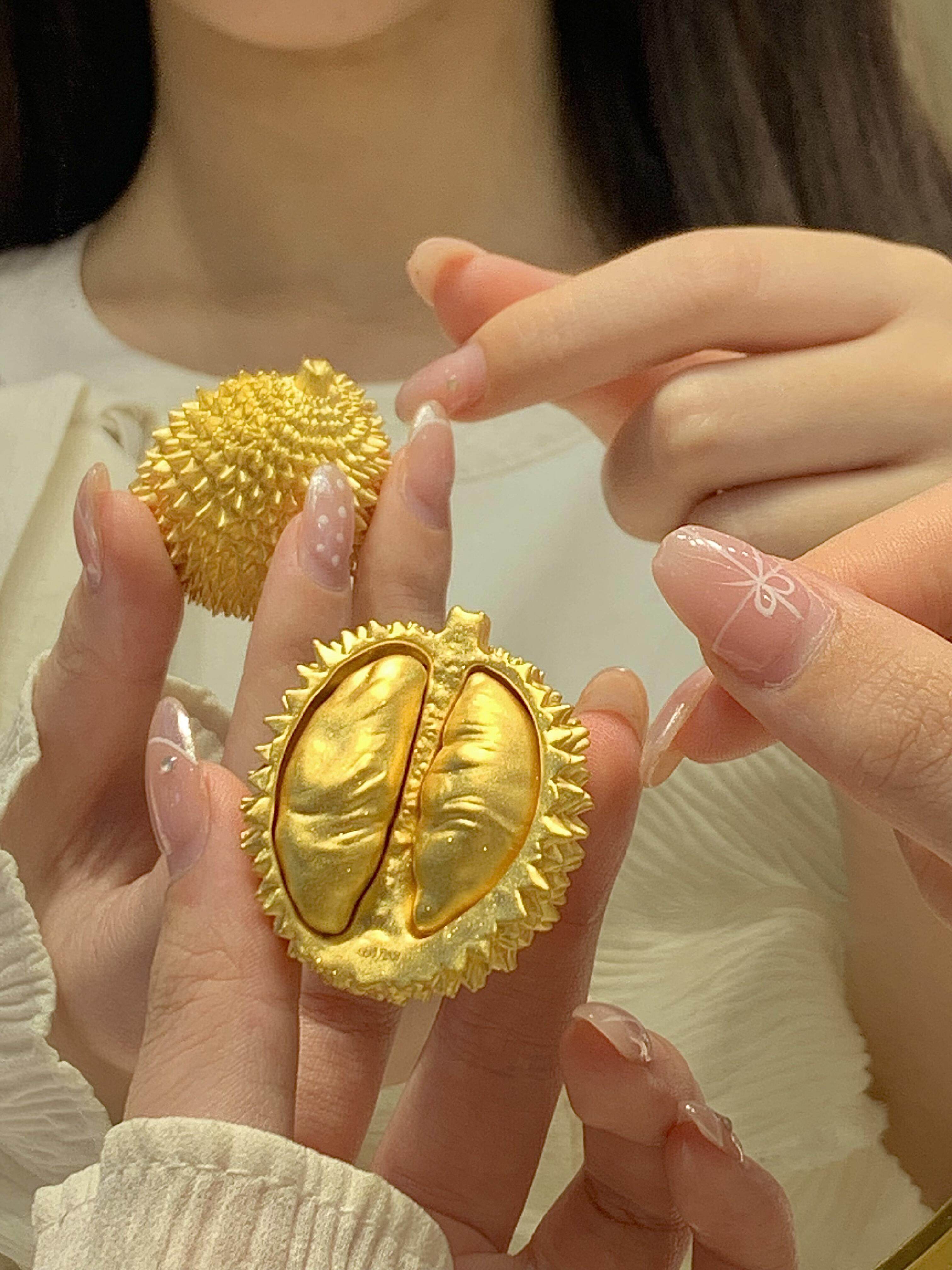 Gold-Colored Durian Ornament 2024 New Popular Niche Design Decoration Gift for Wife or Girlfriend