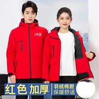 Красный съёмный вкладыш с пухом