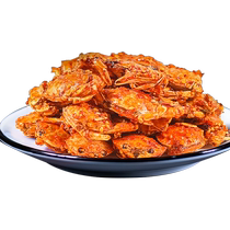 Spicy small sea crab snacks crispy ready-to-eat small crabs nostalgic childhood 8090 spicy seafood crab meat 250g canned