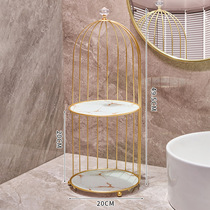 Light luxury bathroom storage rack countertop cosmetics storage box desktop bathroom skin care product storage tray