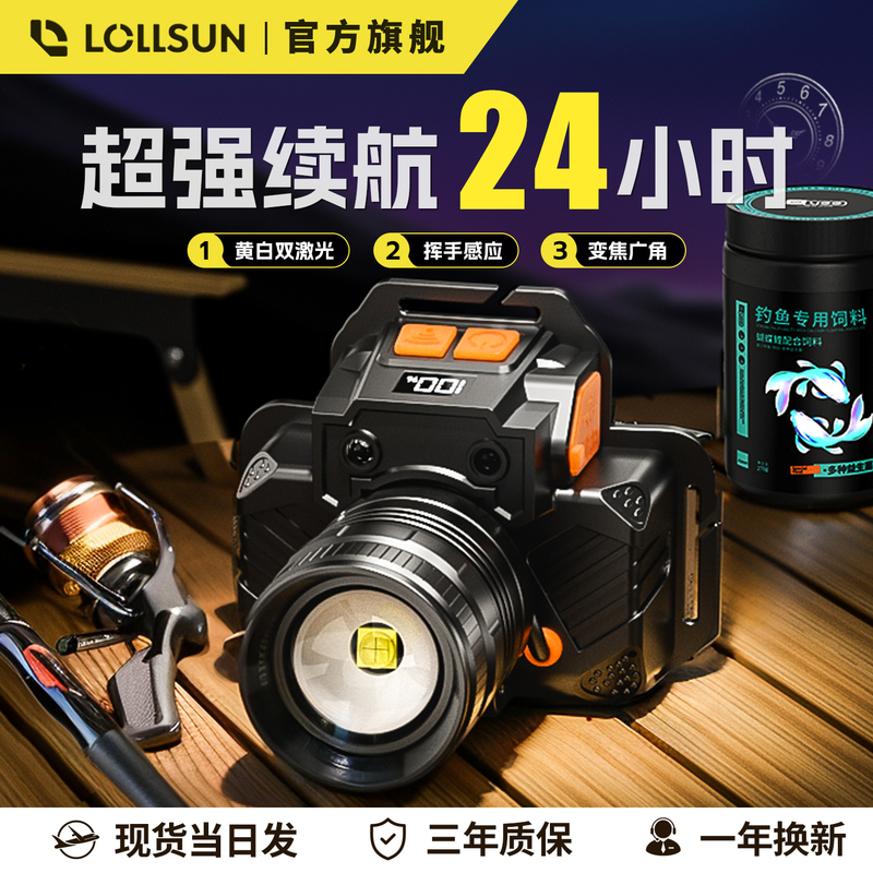 Headlamp 2026 New Model Strong Light Ultra-Bright Rechargeable Long-Lasting Head-Mounted Sensor Outdoor Night Fishing Special Lamp