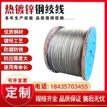Hot-dip galvanized steel strand custom outdoor dragon fruit power stainless steel wire rope 7x1 0 ready stock 3mm agriculture