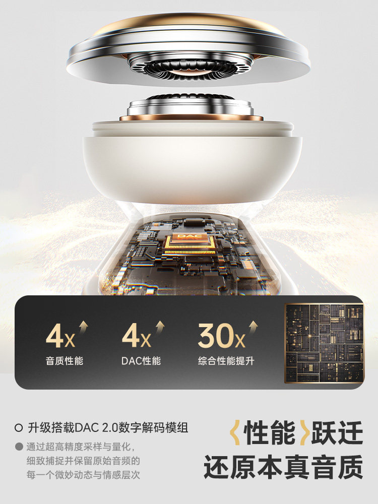 Misheng Gemini Pro Bluetooth Headphones Hifi High-Quality In-Ear Active Noise Cancellation True Wireless Ultra-Long Battery Life