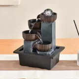 Маленькая проточная вода фонтана гостиная для набора богатства фэн -шуи колесного настольного настольного настольного управления офис украшения воды