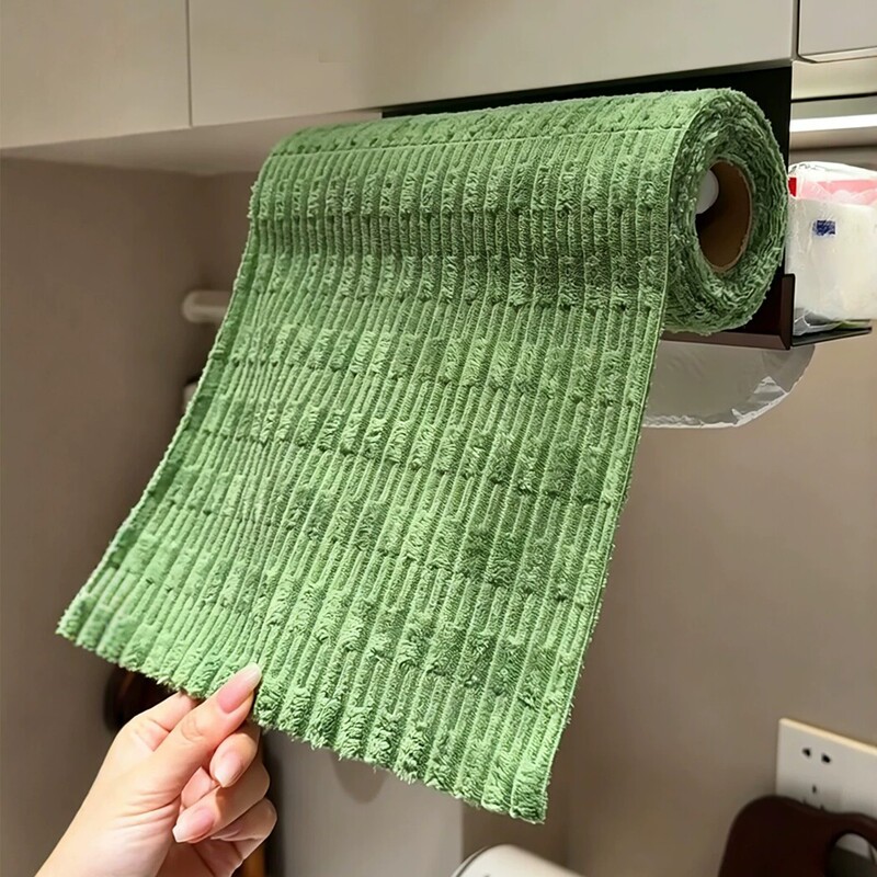 Kitchen Cleaning Cloth, Lazy Dishwashing Cloth, Tearable Bamboo Fiber, Thickened, Absorbent, Lint-Free, Disposable Cleaning Towel