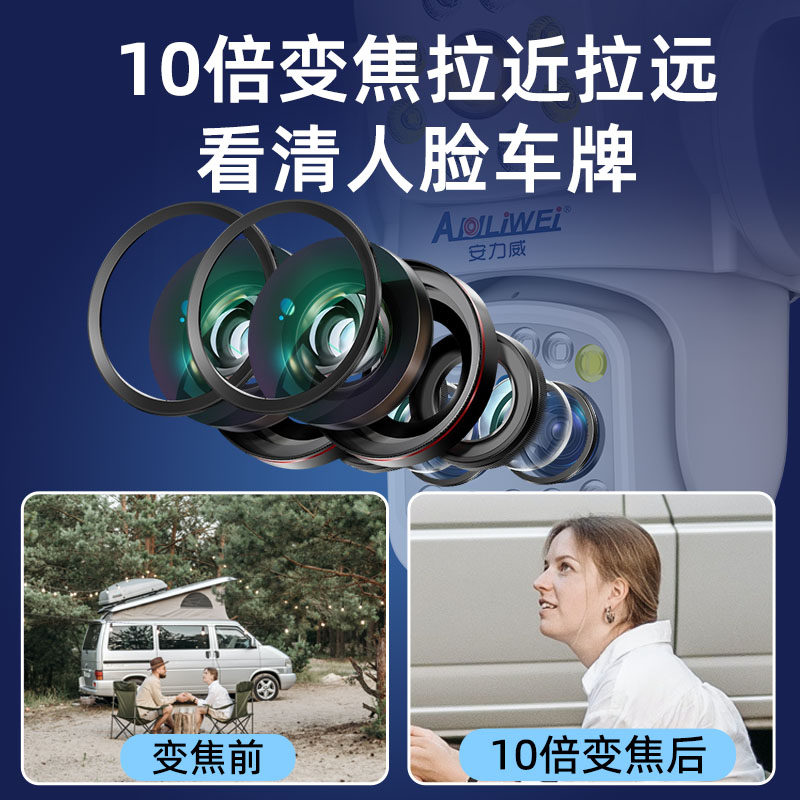 2025 New Model Surveillance Camera with 360-Degree Coverage Without Blind Spots, for Outdoor Home Use, Remote Access Via Mobile Phone, No Network Required, High-Definition Camera