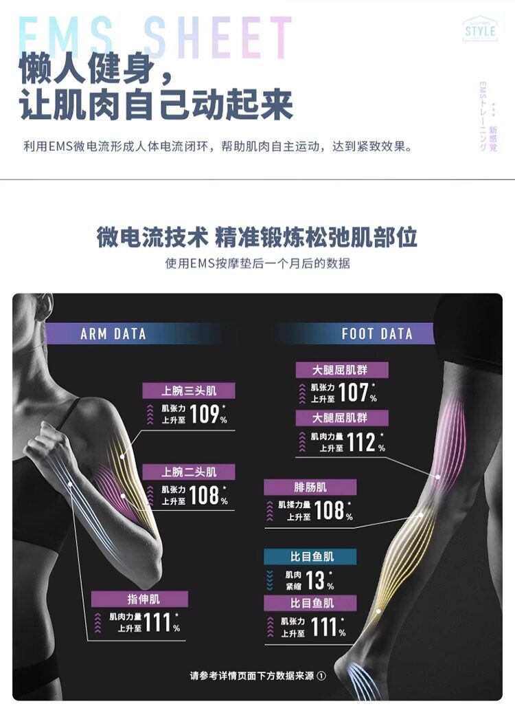 ems微电流穿戴健身仪 ems微电流美腿垫健身仪减肥腿垫瘦腿足底脚垫oave瘦身神器黑科技 OTHER