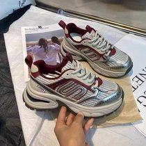 European station thick-soled dad shoes for women ins trend 224 spring new versatile breathable sports and casual shoes