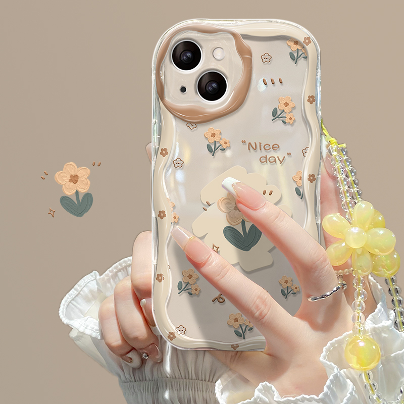 [Imported Soft Silicone] Yellow Flower Case Suitable for Apple 18 Pro Max, New iPhone 17 Pro, Premium 15 Plus, Shockproof 17 Air, Full Coverage 16E, Personalized 13, Fresh Style 12 for Women