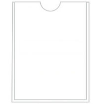 Bell blue acrylic card slot single-layer slot promotion column insert box transparent plexiglass data display board A4 single