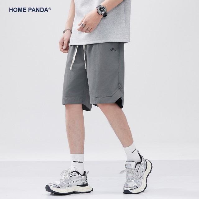 HomePanda ice silk casual shorts men's summer thin fashion brand American loose casual sports pants ຫ້າຈຸດ