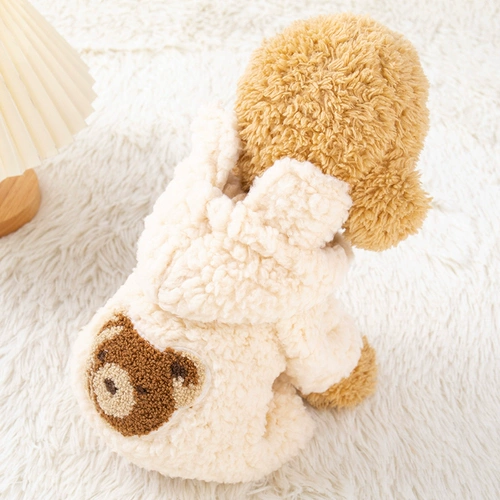 Собачья одежда осень и зимние домашние животные Тедди Берби Сонг Боми теплый четырехмонтажный курт