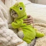 Фланелевый удерживающий тепло динозавр, домашний питомец, кот, увеличенная толщина