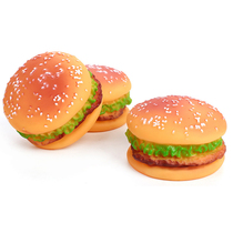 Popular Funny Squeakers Rubber toys Pet Dogs Burger Toy F