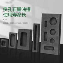 High Pure Graphite Oil Tank Smelting Gold Bullion Bar Mold High Temperature Resistant Gold Block Ingot Casting Mold Pouring Gold Groove Graphite Boat Crucible