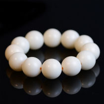 Colorful lotus Tibetan white jade Bodhi root round bead bracelet Bodhi seed bracelet for men and women ethnic style single circle multi-circle jewelry 20