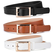 Japan FC Korean version of fashionable candy-colored gold buckle simple belt sweet and fresh decorative dress belt for women