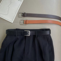 Japan FC spring and summer new womens commuter belt simple high-end belt mens and womens fashion versatile pin buckle western