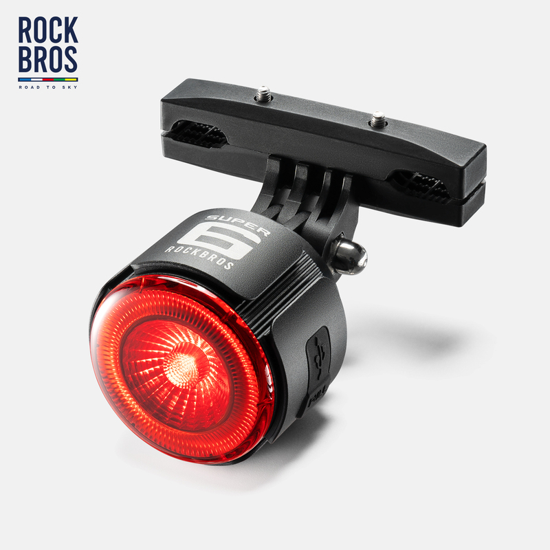 Rock Brothers Tianlu Bicycle Tail Light Intelligent Sensor Mountain Bike Road Bike Folding Bike Night Riding Brake Light