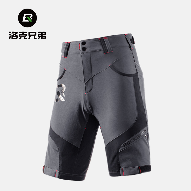 Rock Brothers Casual Cycling Shorts Men's Summer Outdoor Hiking Mountain Bike Dh Breathable Double-Layer Sports Mid-Length Pants