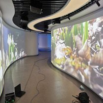 Laser projector creative interactive flip book integration production plan design multimedia museum exhibition hall party building