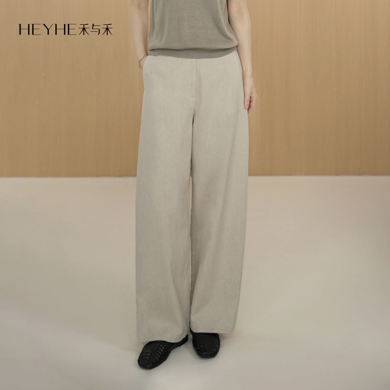 Xiaohe【Hot-Selling Pants】Linen-Cotton Ramie Blend, Breathable, Versatile, Easy to Care For, Comfortable, Slimming, Casual Pants