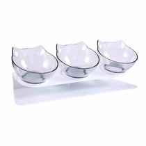 Cross-border Exploits U Type of neck Pet Cat Bowl Pitched Large Caliber Triple bowl Cat Food Basin Cat Food Bowl Cat Basin Pet