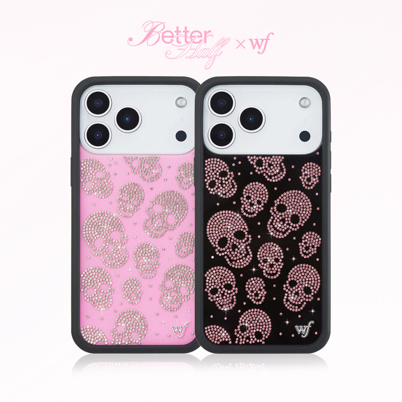 Better Half X Wildflower Co-Branded Phone Case Suitable for Apple iPhone 18/17/16/Pro/Max Protective Case Crystal Skull Anti-Drop Wf Flash Diamond Stas & Vic