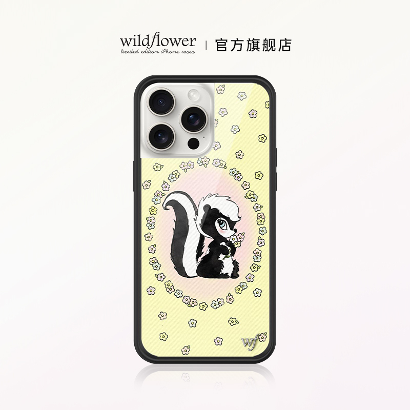 Wildflower Little Stinker Phone Case Suitable for Apple iPhone 16 /15/14/13/Pro/Max Hard Shell Full-Cover Silicone Anti-Drop European and American ins Fashion Wf