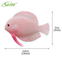 Luminous fake fish can float simulation for swimming fluorescent fish tank building with small goldfish soft glue color decorations aquarium
