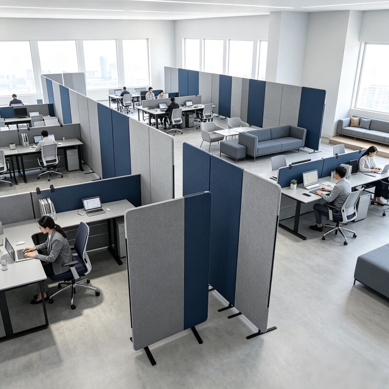Polyester Fiber Soundproof Partition Screen for Office, Movable Partition Solution, Expandable Privacy Screen, Modular Polyester Fiber Soundproof Partition Screen for Office, Movable Partition Solution, Expandable Privacy Screen, Modular