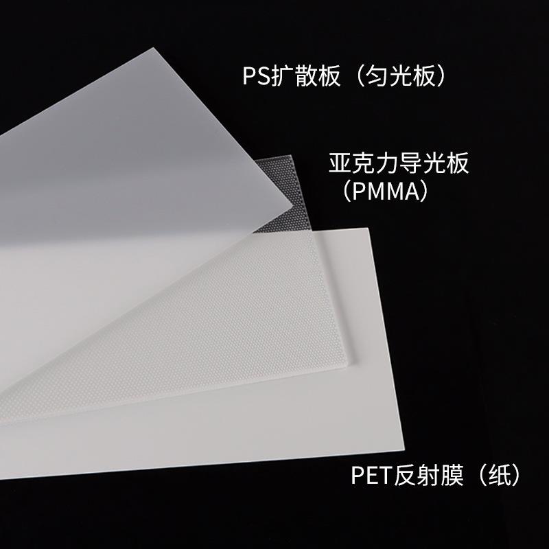 光学级亚克力导光板激光打点led背光板光效均匀PS扩散反射三件套