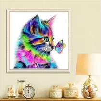 Diamond painting 5D color cat home decoration painting DIY d