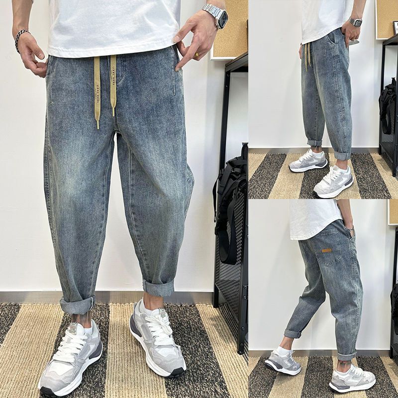Extra Large Size 150kg Retro Casual Jeans for Men and Women, Autumn and Winter Loose Harem Carrot Wide-Leg Dad Pants2