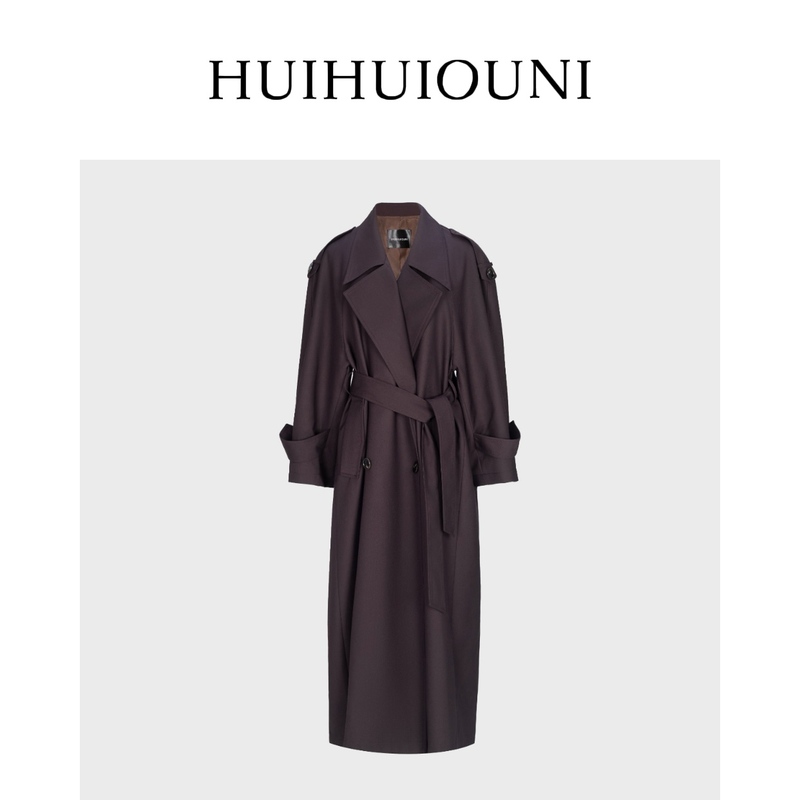 Huihui Ouni Creates an Autumn Atmosphere with Its New Designer High-End Loose and Simple Trench Coat