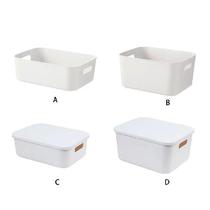 White Lightweight And Portable Storage Baskets With Handle