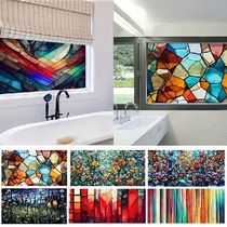 45x100cm Abstract Colorful Pattern Privacy Window Stickers